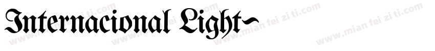 Internacional Light字体转换